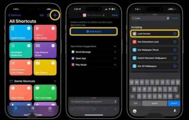 乐昌苹果14锁屏维修店分享iPhone14升级iOS16.4后如何创建锁屏快捷方式 